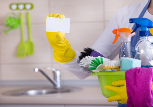 Kitchen deep cleaning for a rental property before move-out