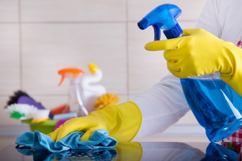 Deep cleaning a home kitchen with detailed attention to hidden grime