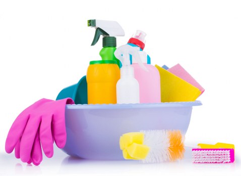 Deep office cleaning in a modern workspace with polished floors and tidy common areas