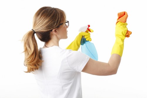 Dusting and sanitizing rooms as part of move in cleaning