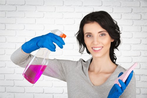 Professional deep cleaning in a bathroom for improved hygiene