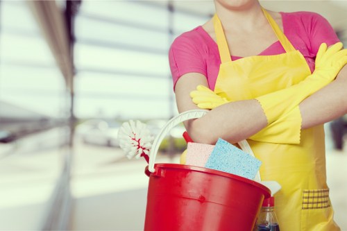 Bathroom sanitizing during professional Airbnb cleaning