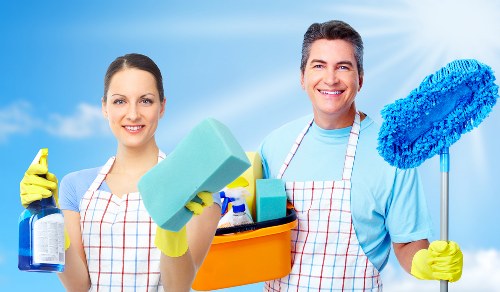 Professional communal area cleaning in a residential block